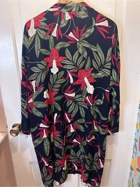 🌺 Tropical Floral Open-Front Kimono Cardigan 🌺